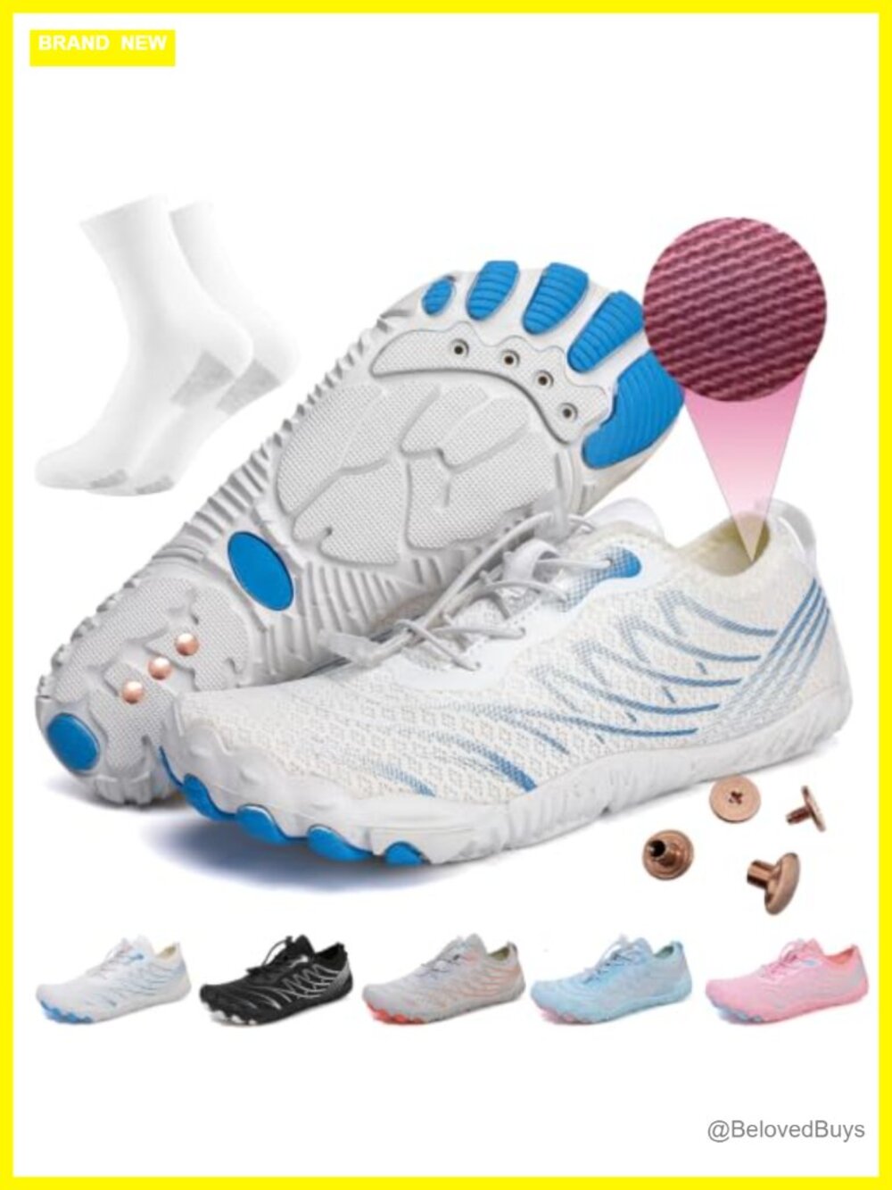 Grounding Barefoot Shoes Copper Screws Conductive Insole Socks